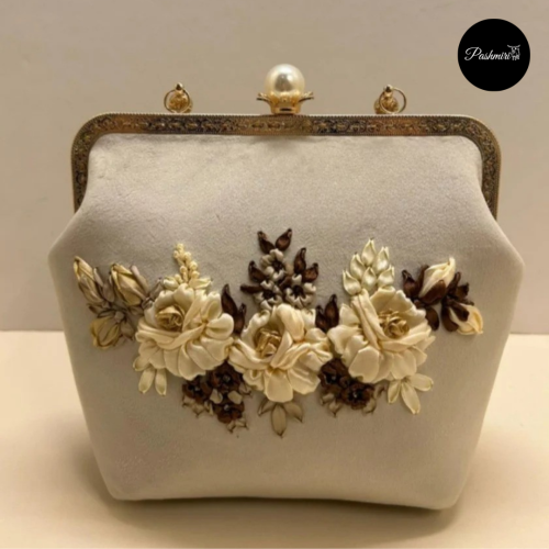 حقيبة راقية- تطريز يدوي إيراني- قماش مخمل ناعم- لو...