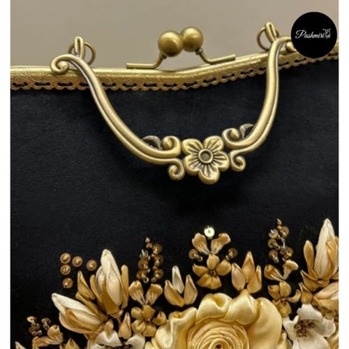 حقيبة راقية- تطريز يدوي إيراني- قماش مخمل ناعم- لو...