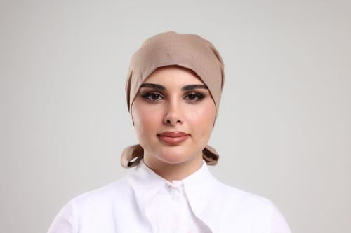51 Cotton Turban tied khaki