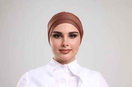 20 cotton stretch turbans brown