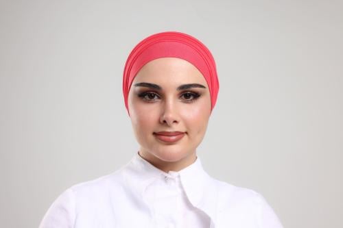 34 cotton stretch turban fuchsia