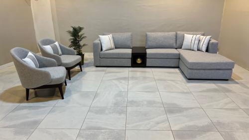 طقم جلسة أمريكي رمادي 5 قطع