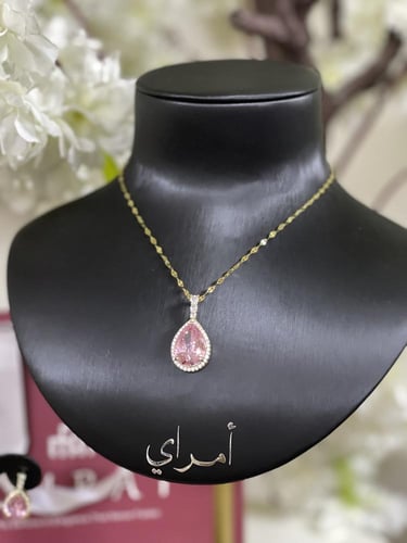 طقم دمعه وردي ٣ قطع