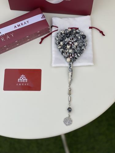 سبحه ابيض وأسود مخلوط