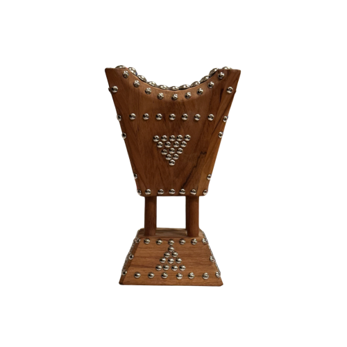 مبخرة فاخرة خشب تيك طبيعي صناعة يدوية - نجدي فضي -...