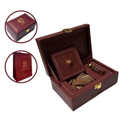 بوكس إهداء فاخر اوقية مروكي سوبر + 1/4 تولة دهن عو...