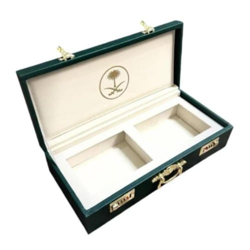 بوكس إهداء شنطة جلد فاخر باللون الأخضر الخاص ( شنط...