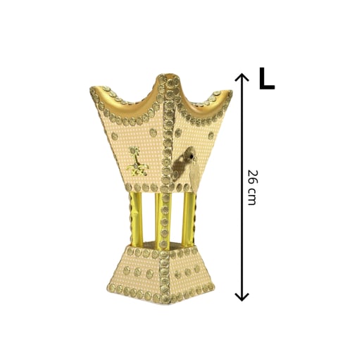 مبخرة باكستاني -ذهبي سيفين ونخلة - مقاسات متنوعة