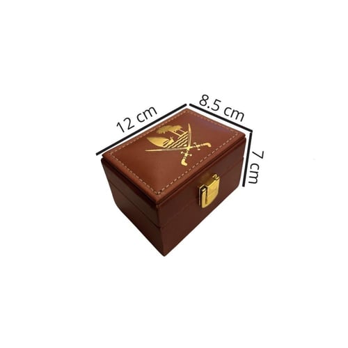 صندوق إهداء علبة جلد فاخر - أوقيتين - غير معبأ - إ...
