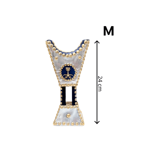 مبخرة باكستاني -فضي سيفين ونخلة أزرق - مقاسات متنو...