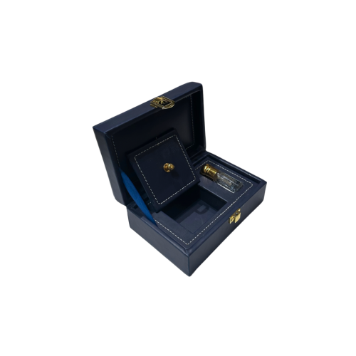 صندوق إهداء علبة جلد فاخر مربعة 1 ربع تولة + 1 أوق...