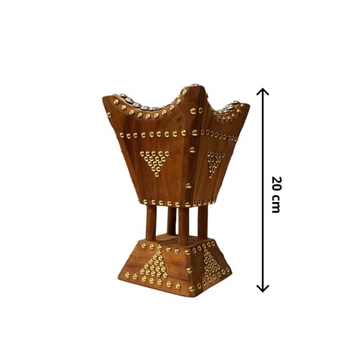 مبخرة فاخرة خشب تيك طبيعي صناعة يدوية - نجدي ذهبي...