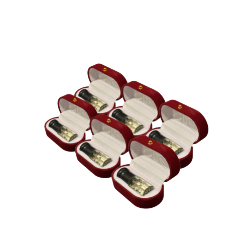 توزيعات مناسبات - علبة مخمل ربع تولة متنوع ( مخلط...