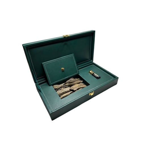 بوكس إهداء فاخر 2.5 أوقية عود فيتنامي دبل سوبر + ر...