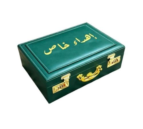 صندوق إهداء علبة جلد فاخر بأقفال ( إهداء خاص ) 2 ك...