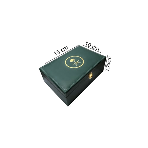 صندوق إهداء علبة جلد فاخر ( صندوق الديوان ) شعار و...