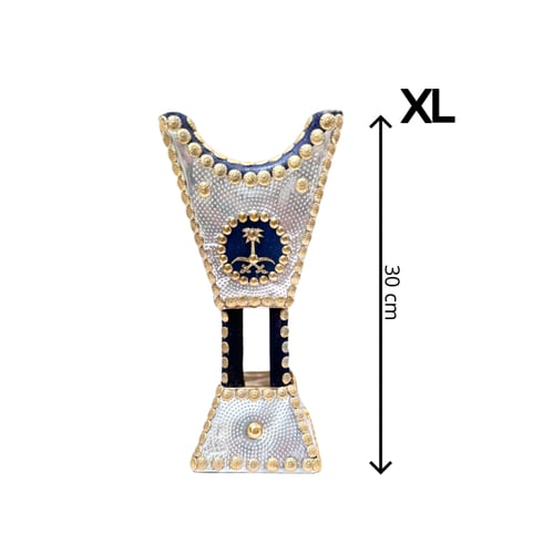 مبخرة باكستاني -فضي سيفين ونخلة أزرق - مقاسات متنو...