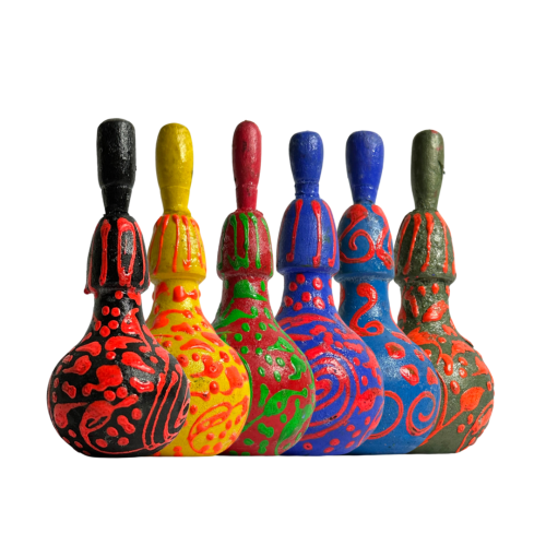 مكحلة خشبية ملونة - مقاس صغير - موديل 4004 - موديل...