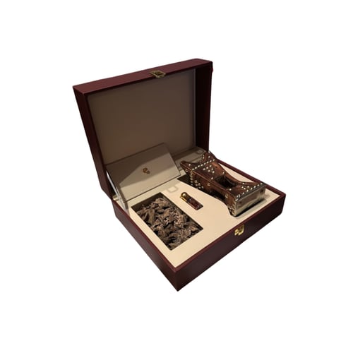 بوكس إهداء العز الفاخر مبخرة حايل + ربع تولة دهن ع...