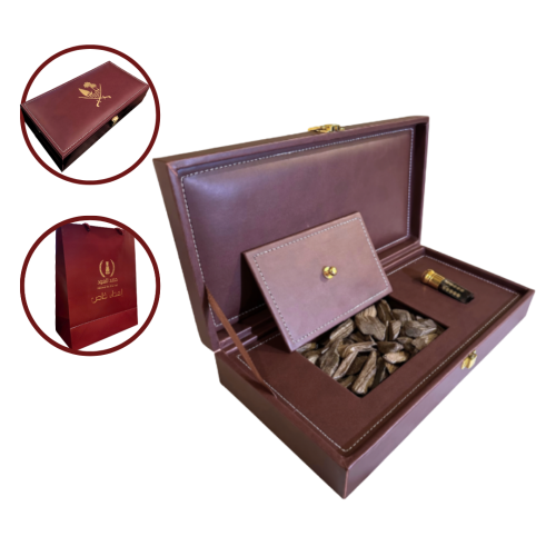 بوكس إهداء فاخر 2.5 اوقية عود كنج سوبر + 1/4 تولة...