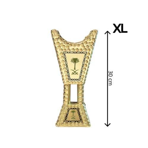 مبخرة صناعة سوري يدوي ثقيل - ذهبي سيفين ونخلة أخضر...