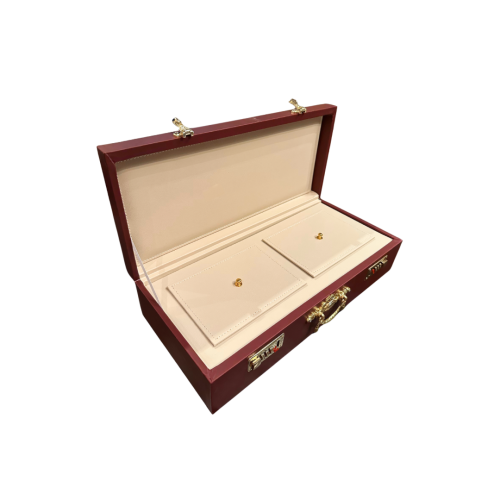 صندوق إهداء علبة جلد فاخر كبير مستطيل ربعين كيلو -...