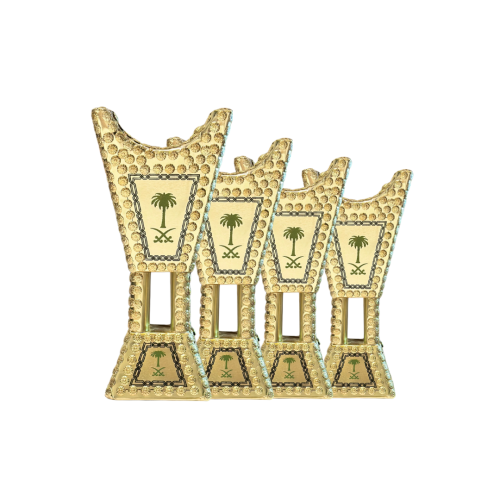 مبخرة صناعة سوري يدوي ثقيل - ذهبي سيفين ونخلة أخضر...