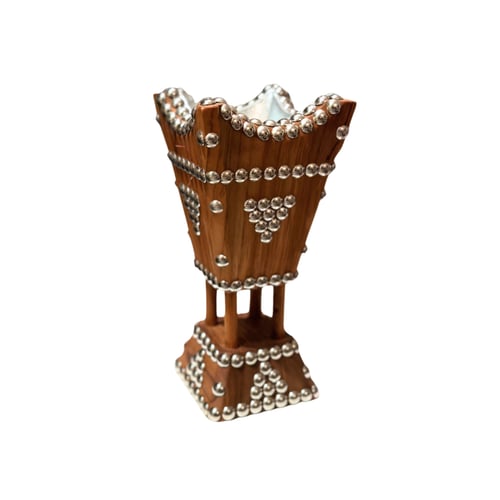 مبخرة فاخرة خشب التيك الطبيعي صناعة يدوية - مثلث -...