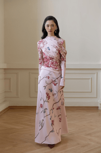 فستان بقصه حوريه البحر باللون الوردي من لالي ديزاي...