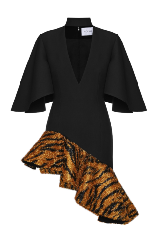 فستان قصير بقصّة معدنية تايقر من ماريا كوكيا