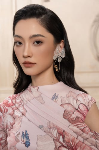 فستان بقصه حوريه البحر باللون الوردي من لالي ديزاي...