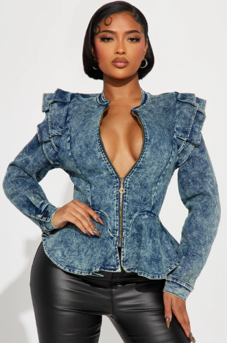 جاكيت جينز كوين ببلوم من فاشن نوفا