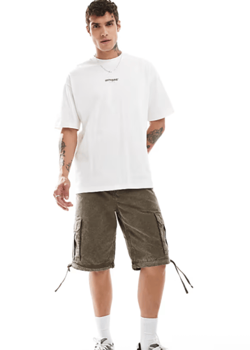 قميص كبير الحجم باللون الأبيض العاجي من سكسث جون