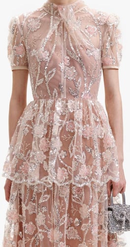 فستان ماكسي مزين بالترتر من سيلف بورتريه