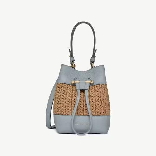 حقيبه مصنوعه من الجلد وسعف النخيل من ستراتبيري