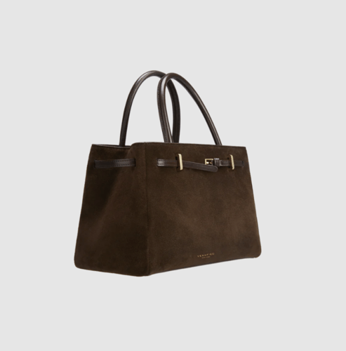 حقيبه من جلد الغزال بلون الاسبريسو من فيرافيد نيوي...