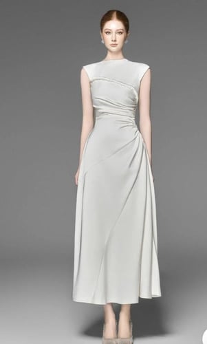 فستان ميدي حرير من دي نيو