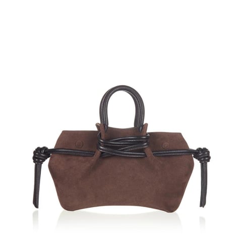 حقيبة يد باللون البني جلد العجل من فوندو