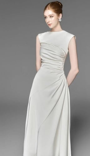 فستان ميدي حرير من دي نيو