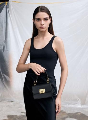 حقيبه ذات مقبض علوي سوداء من تشارلز اند كيث