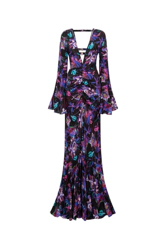 فستان ماكسي بطبعات الأزهار من لوناب