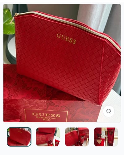 طقم عطر نسائي GUESS ( شنطة + عطر 75 مل + عطر + كري...