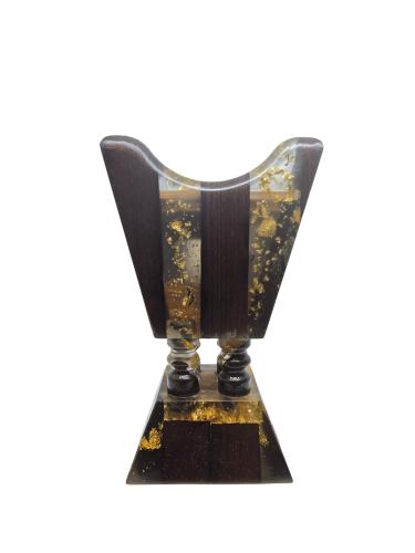 مبخرة من الخشب الفاخر المطعم بمادة الريزن شديدة ال...