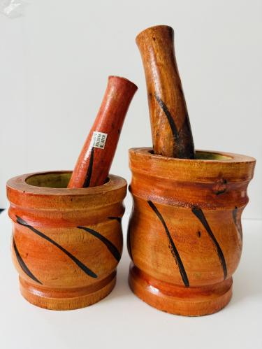 هاون مع مدقة من الخشب عالي الجودة - متجر الشامل24