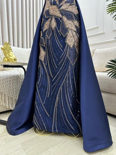 فستان سهره فخم لون كحلي