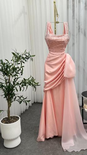 فستان فخم راقي لون روز