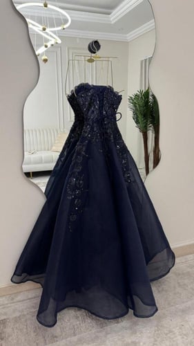 فستان سهره جازار لون كحلي