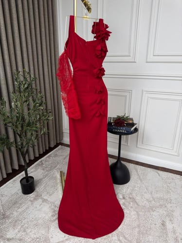 فستان سهره مميز لون احمر