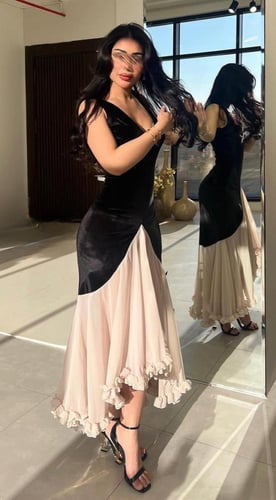 فستان سهره مميز لون اسود