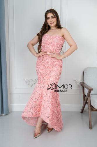 فستان سهره مميز لون وردي